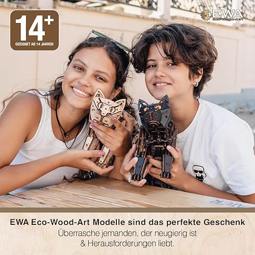 Miniatura 6 de EWA - Modelo de madera mecánico 3D - Tractor de bricolaje con sistema Start-Stop, motor de seis en línea y más - Rompecabezas de madera 3D para