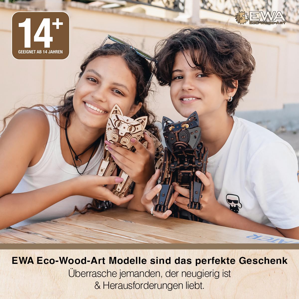 EWA Eco-Wood-Art 3D Holzpuzzle für Jugendliche und Erwachsene - Mechanisches Traktor Modell - DIY-Bausatz, Selbstmontage, kein Kleber erforderlich