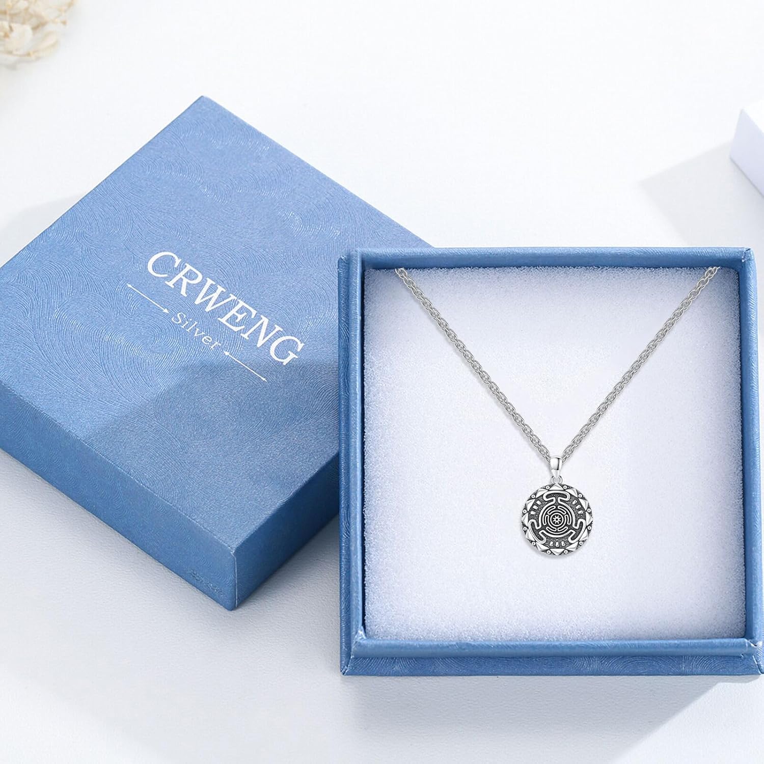 Hecate Necklace for Women 925 Sterling Silver Wheel of Hecate Pendant Necklace Hekate Jewelry Gifts for Women Men - Image 7