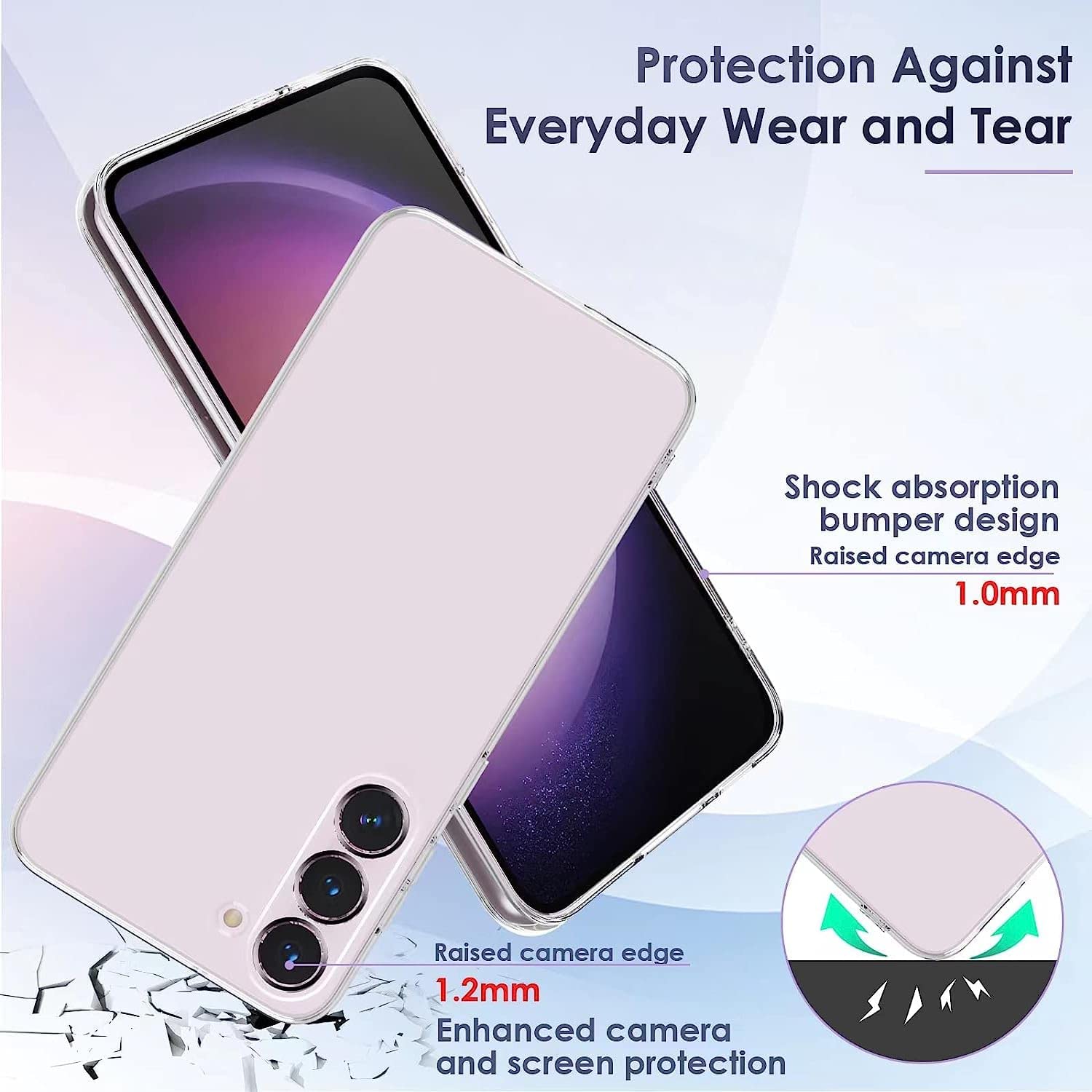 Prolet Silicone Samsung Back Cover Case, Scratch Resistant Protective Crystal Clear Transparent Shock Proof Bumper Back Cover Case for Samsung Galaxy S23 5G-Transparent 20 7172UwB3BlL. SL1500