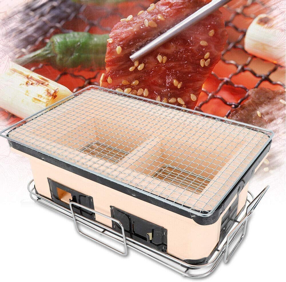 Griglia da tavolo a carbone, griglia da tavolo, griglia a carbone in ceramica, barbecue giapponese Yakitori, barbecue in ceramica porosa