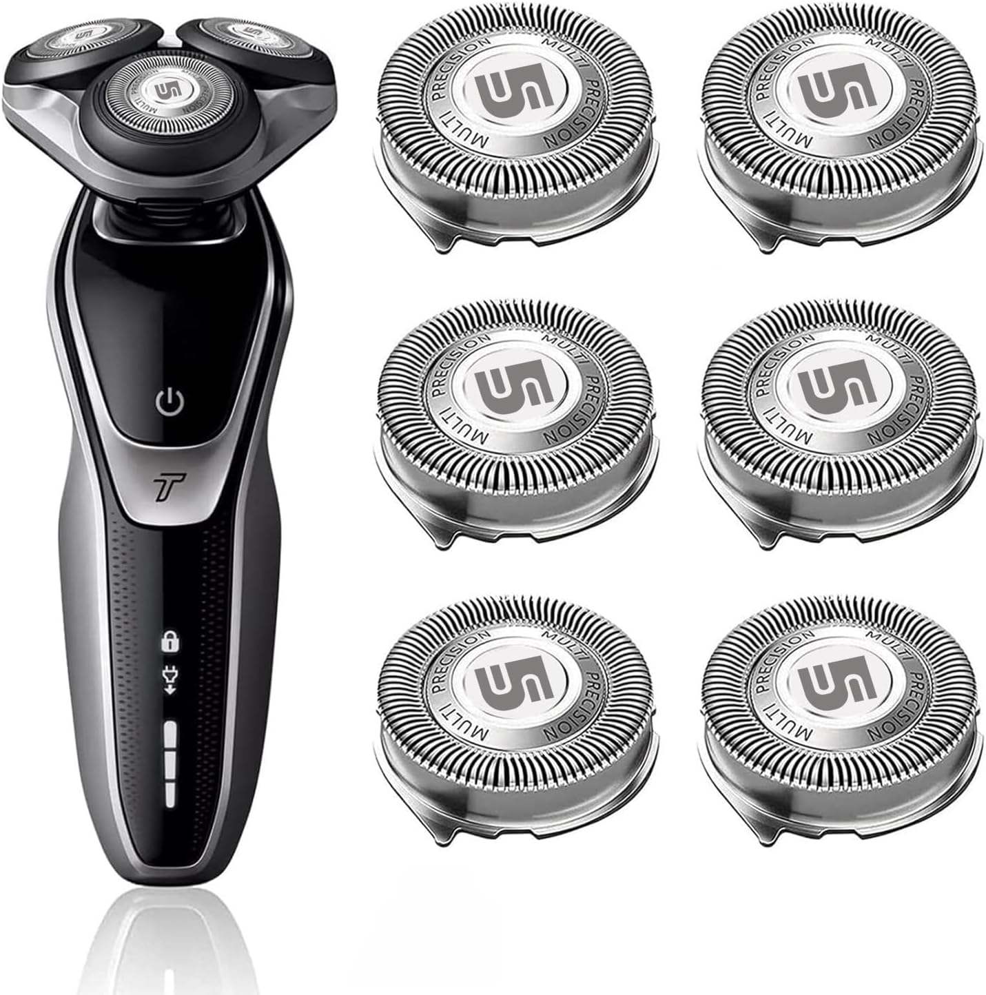SH50 Replacement Heads for Philips Norelco Series 5000 Electric Shaver, Blades for AquaTouch (S5xxx), PowerTouch (PT8xx, PT7xx) 9-pc Pack