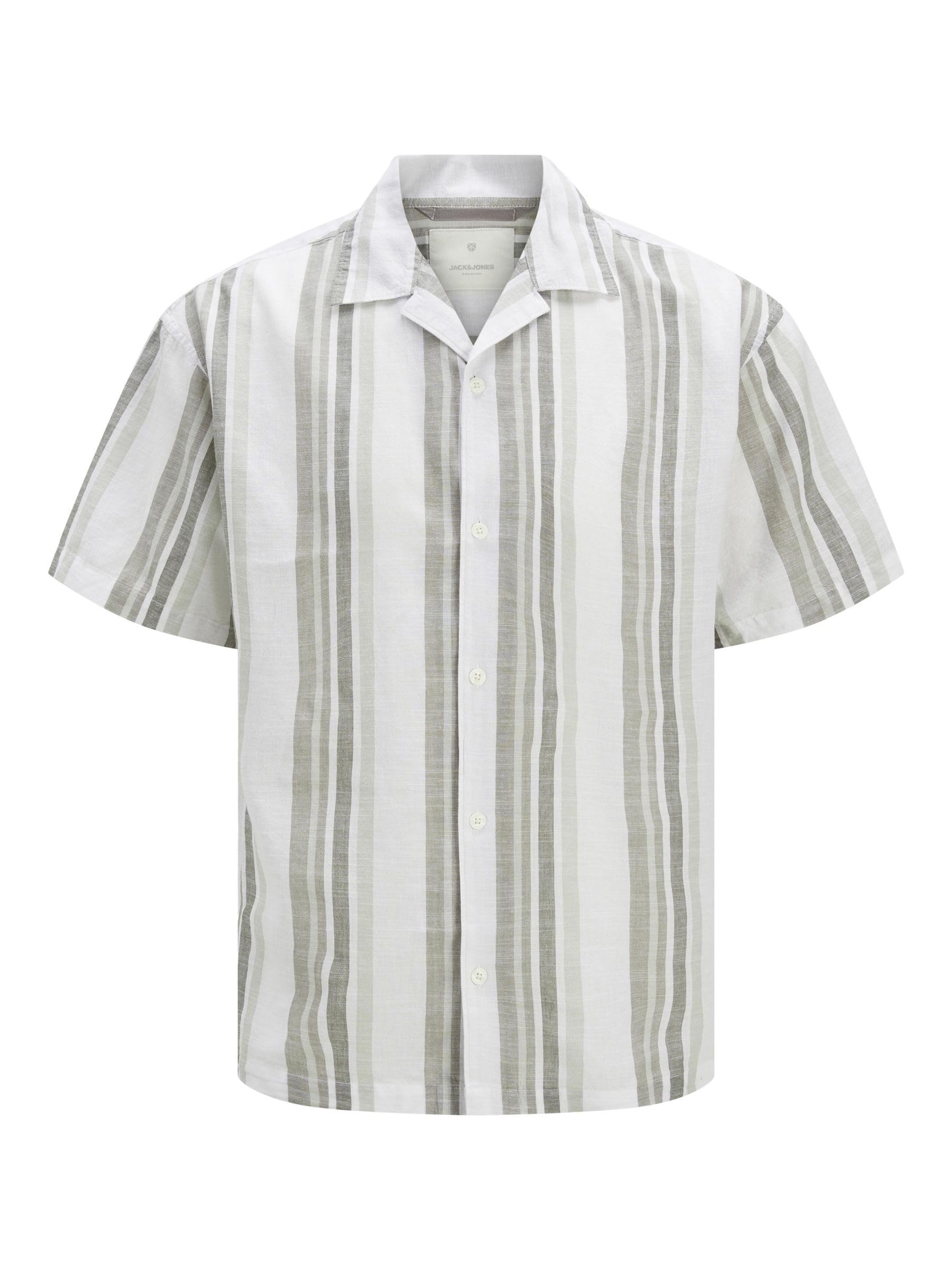 JACK & JONES Jprccsummer Stripe Resort S/S Shirt Sn Jprccsummer Stripe Resort S/S Shirt Sn Hombre (Pack de 1)