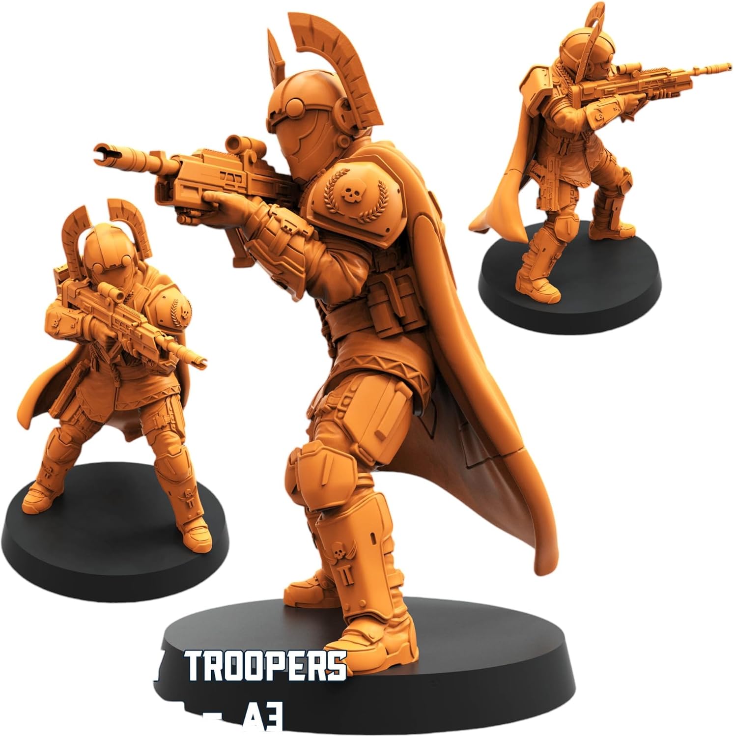 TYL Democracy Troopers Hellstriker Unpainted Miniature for War Gaming | RPG Scale Figures, Detailed Tabletop Board Game Accessories | Realistic Tabletop Miniatures (Combo of 6, 32mm)