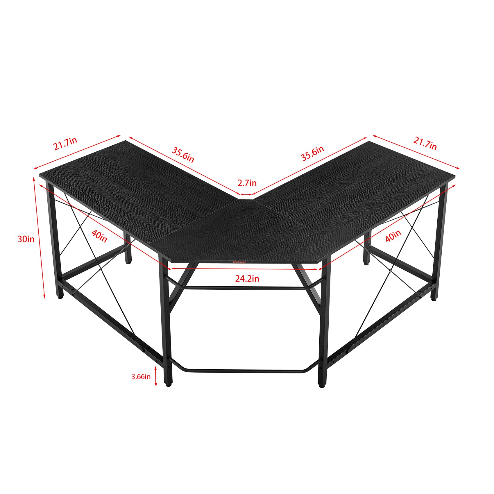 Buy 59” * 59” L Shaped Desk Computer Corner Desk, Gaming Desk Home