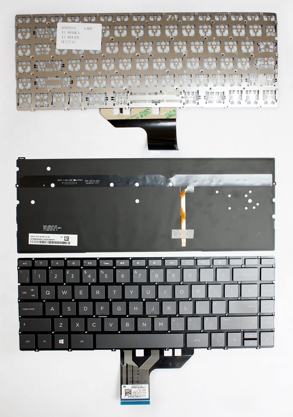 Clavier HP Spectre 13-w002ng noir pour travailler efficacement en déplacement - 2