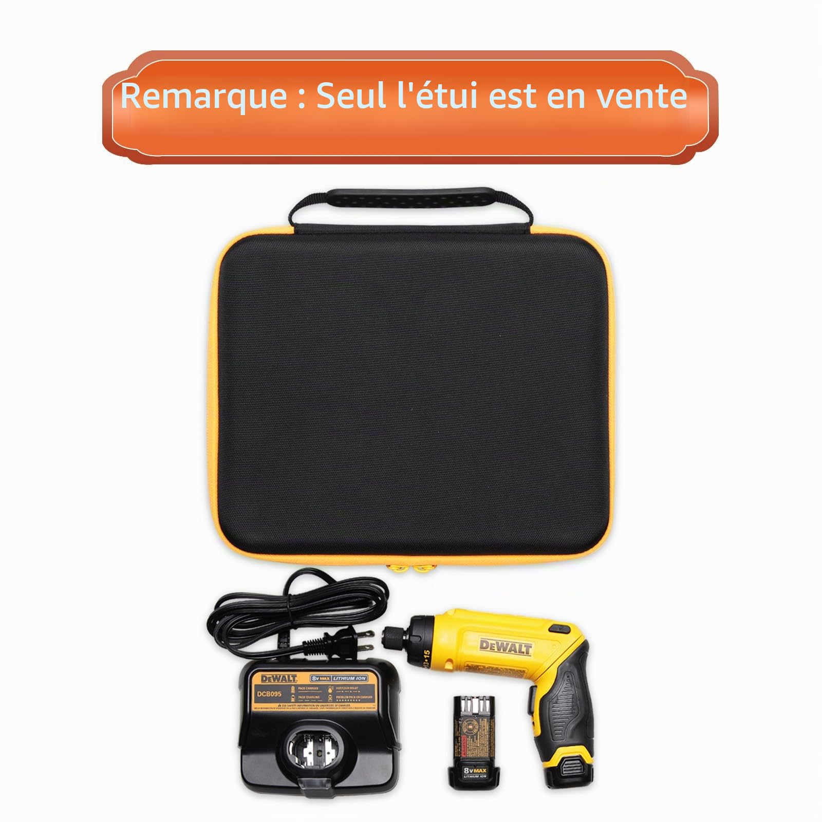 LTGEM Étui Rigide en EVA pour kit de Tournevis sans Fil DEWALT 8 V Max, gyroscopique, 2 Piles, électrique (DCF680N2) – Sac de Transport de Transport de Voyage