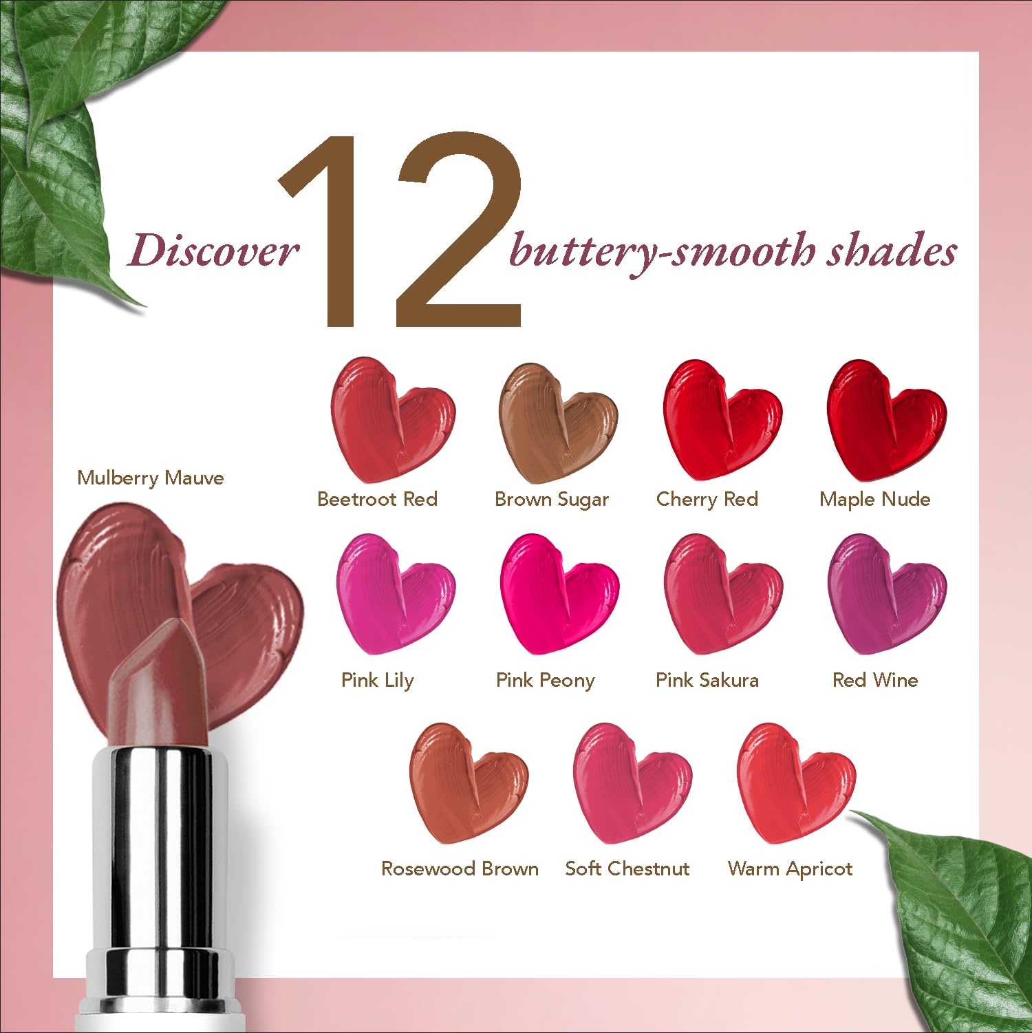 Organic Harvest Moisture Matte Lipstick - Mulberry Mauve, langanhaltender Mauve, cremiger matter Lippenstift, feuchtigkeitsspendende Formel, zertifiziertes Bio-Make-up, tierversuchsfrei und vegan, 4 g