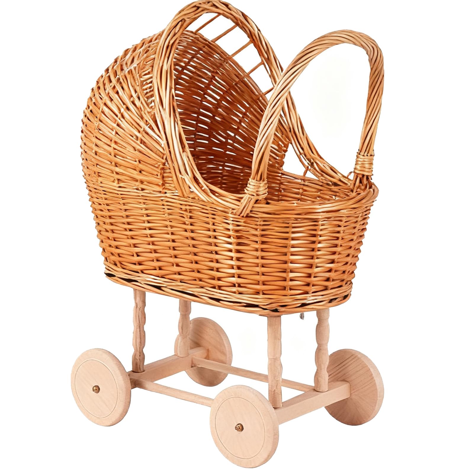 Amazon.co.jp: 編みラタンベビーカー型フラワーバスケット