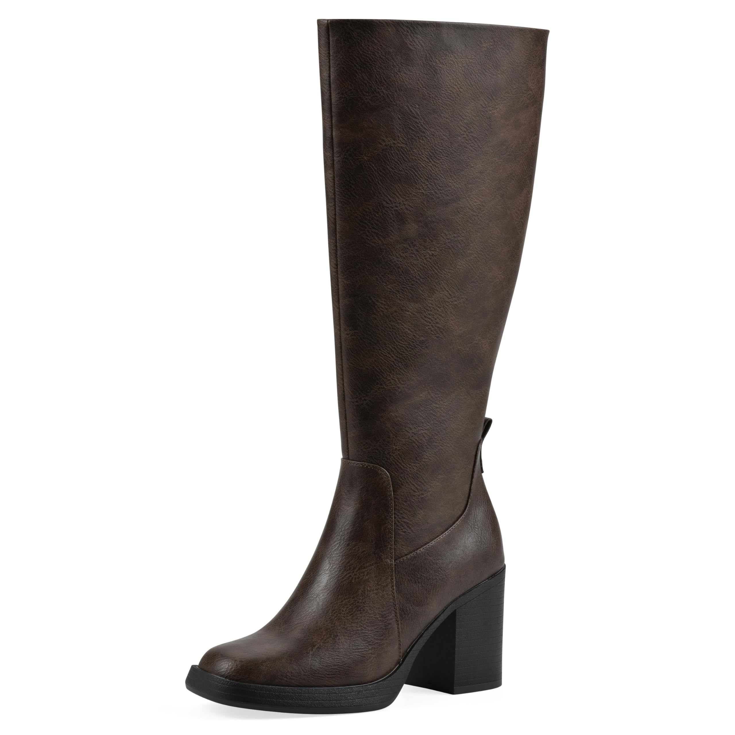 White Mountain Womens Mackle Block Heel Tall Shaft Boot