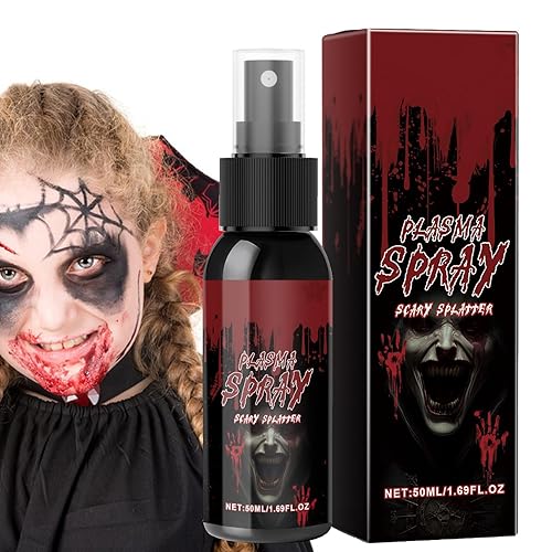 Fake Blood Spray - Washable Fake Blood | Dripping Bloods | Halloween Realistic Body Paint | Coagulated Gel Splatter Paints For Vampire Zombie Theatre Scary Dress Up Makeup