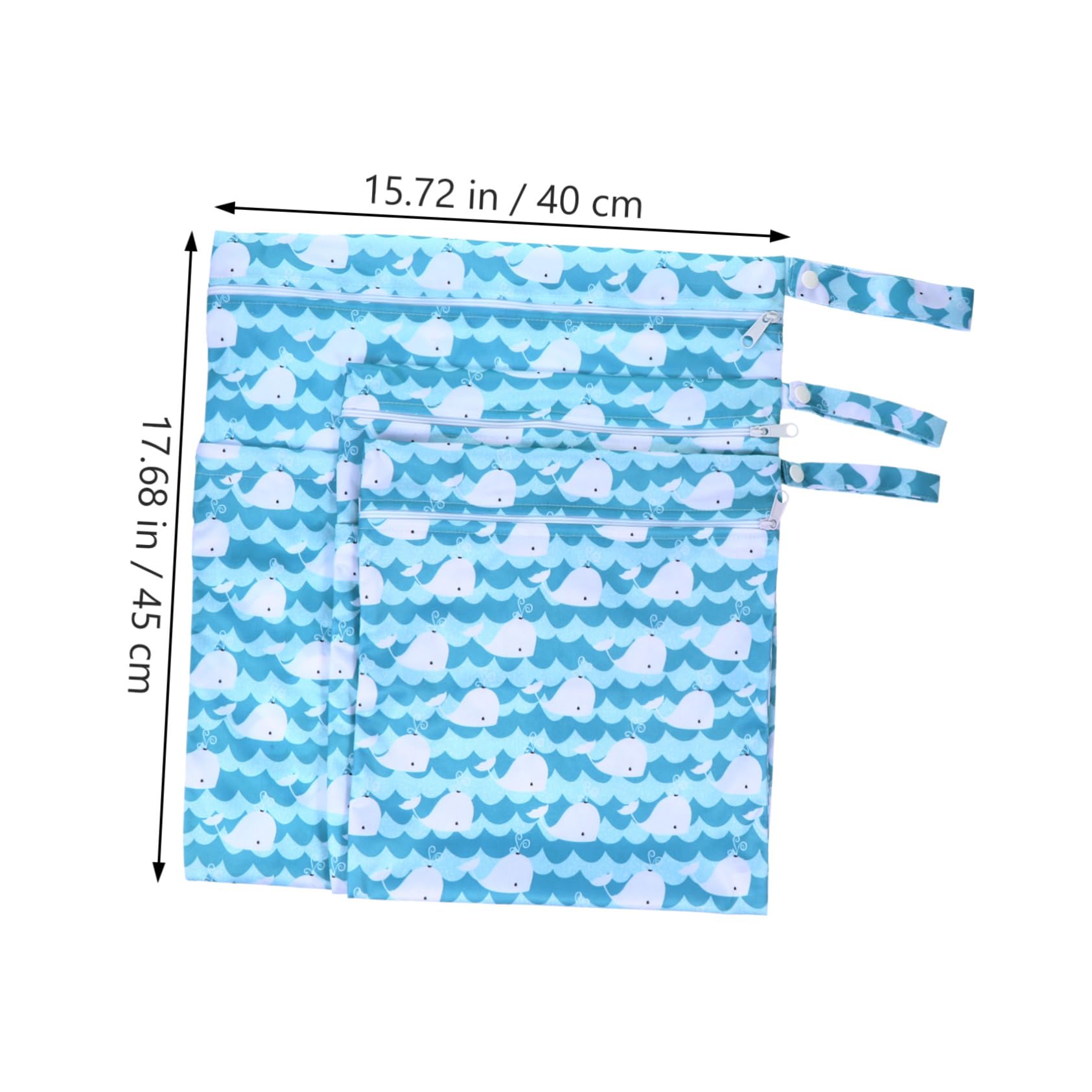 Set 3 Pezzi Borsa per Pannolini e Tpu, Borsa Bagnata Portatile per Ragazzo Ragazza, per Viaggi e Uso Outdoor