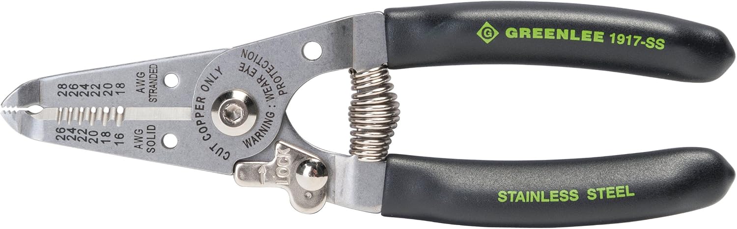 Greenlee Hand Tools Stainless Steel Wire Stripper (1917-SS), 16-26AWG