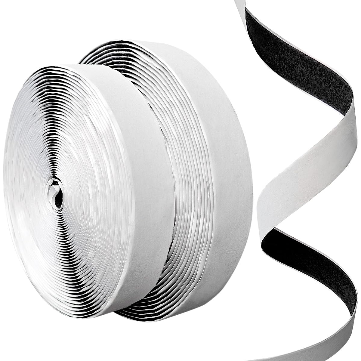 1 Inch x 33 Feet Hook and Loop Tape, Nylon Heavy Duty Hook and Loop Tape Strips, Excellent Grip, Non-Adhesive, Interlocking Tape,for Sewing, Crafting,DIY,Wall Adhesive Strips