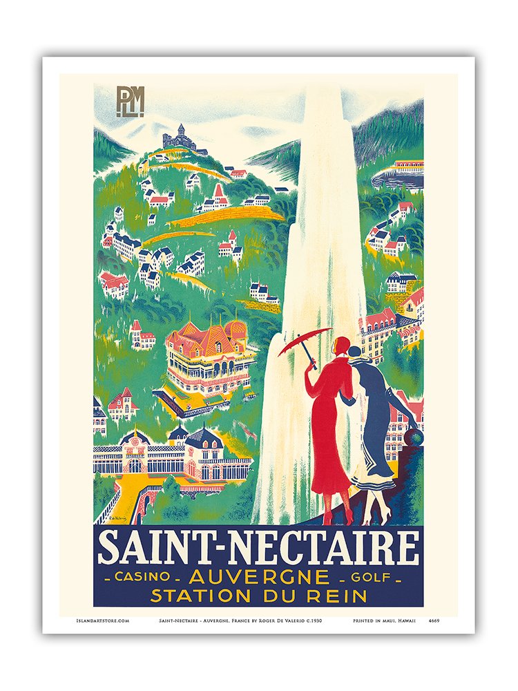 Affiche Saint-Nectaire Roger De Valerio c.1930 | Cadeau idéal déco vintage Auvergne
