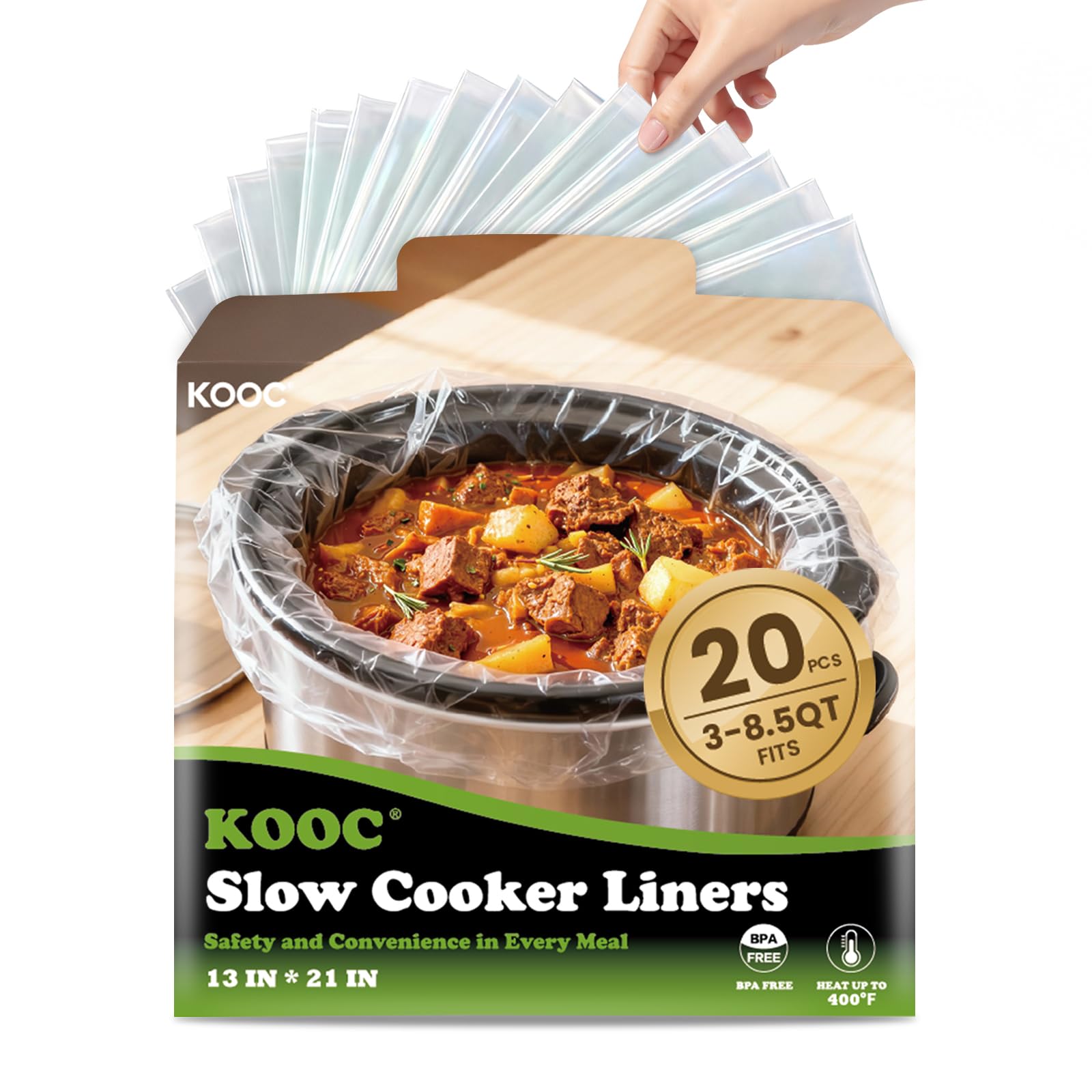 Bolsas de cocina de tamaño grande KOOC ideales para cenas familiares sin limpiar