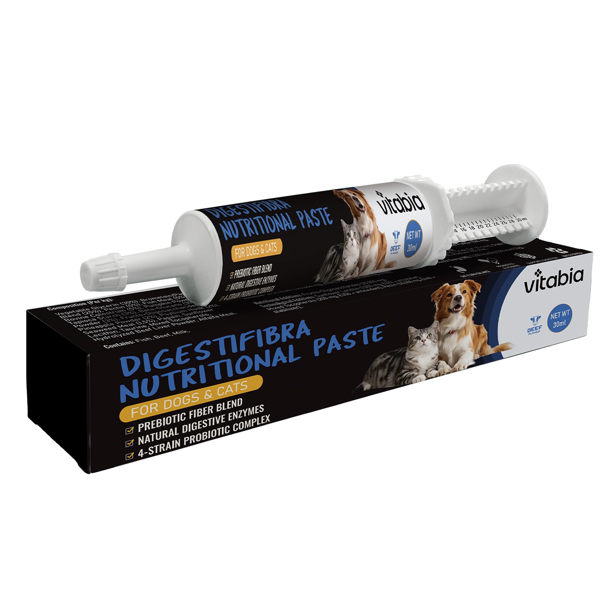 Probiotic Paste for Dogs & Cats | Dog Diarrhoea Treatment & Anal Gland Support | Digestive Supplement with Prebiotic & Probiotic for Gut Health & Digestive Balance (30 ml)