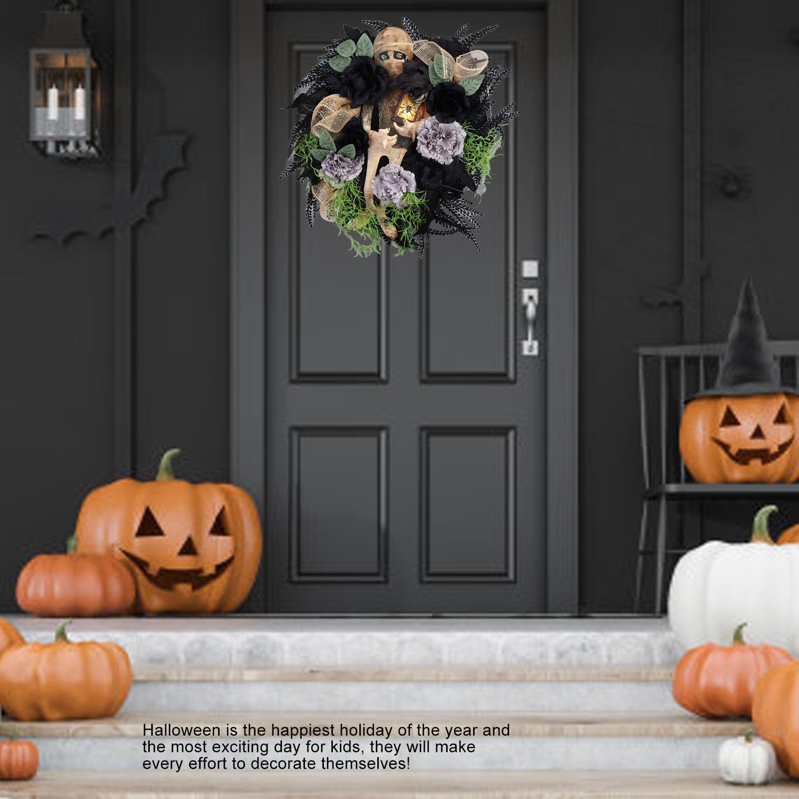 Amazon｜16.1インチ ハロウィン ミイラ リース 不気味なお祭り 玄関
