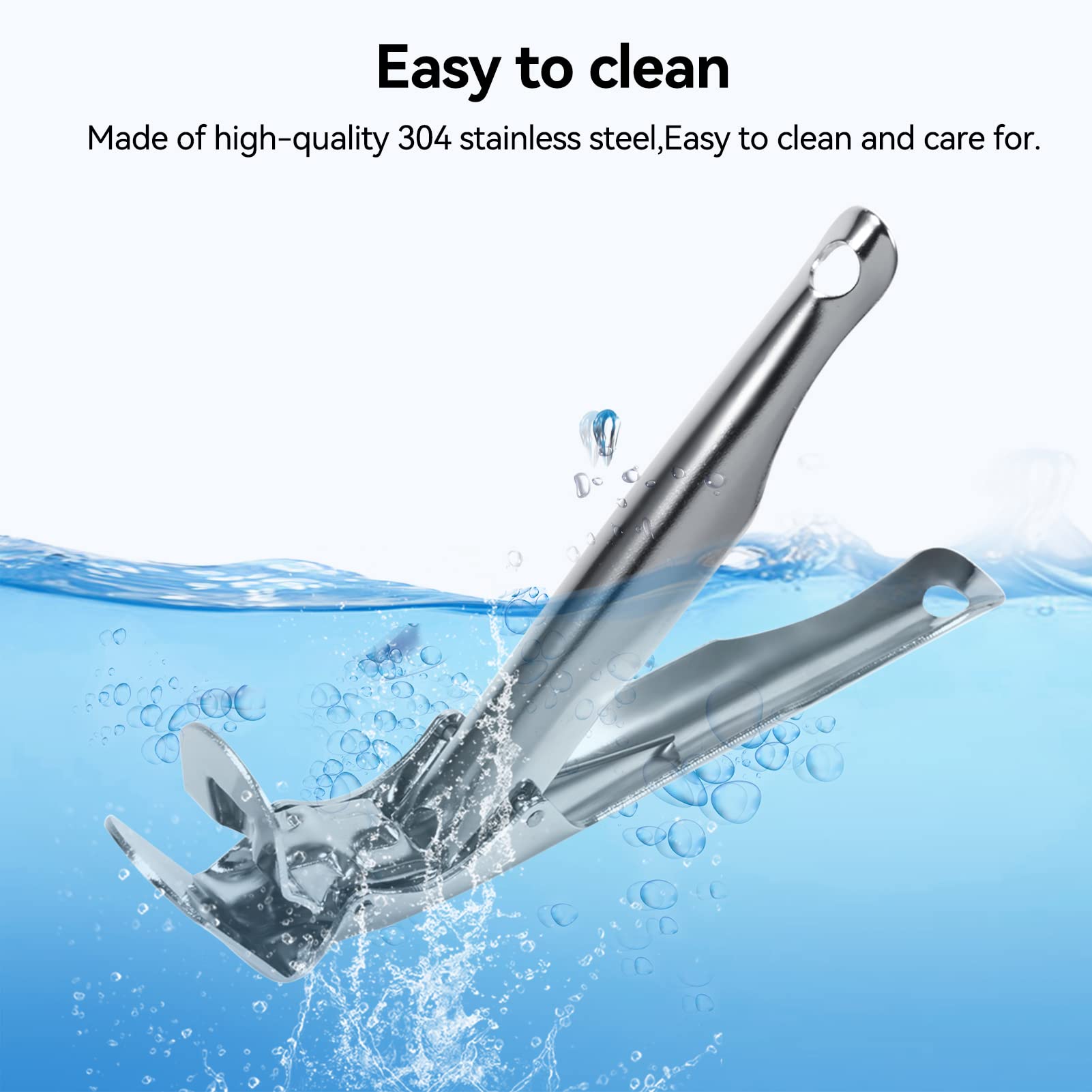 Pinza Antiscottatura in Acciaio Inox, Antiscivolo Multiuso Pinza per Piatti Caldi, Manico per Afferrare e Sollevare Ciotole, Facile da riporre, per forno, friggitrice ad aria