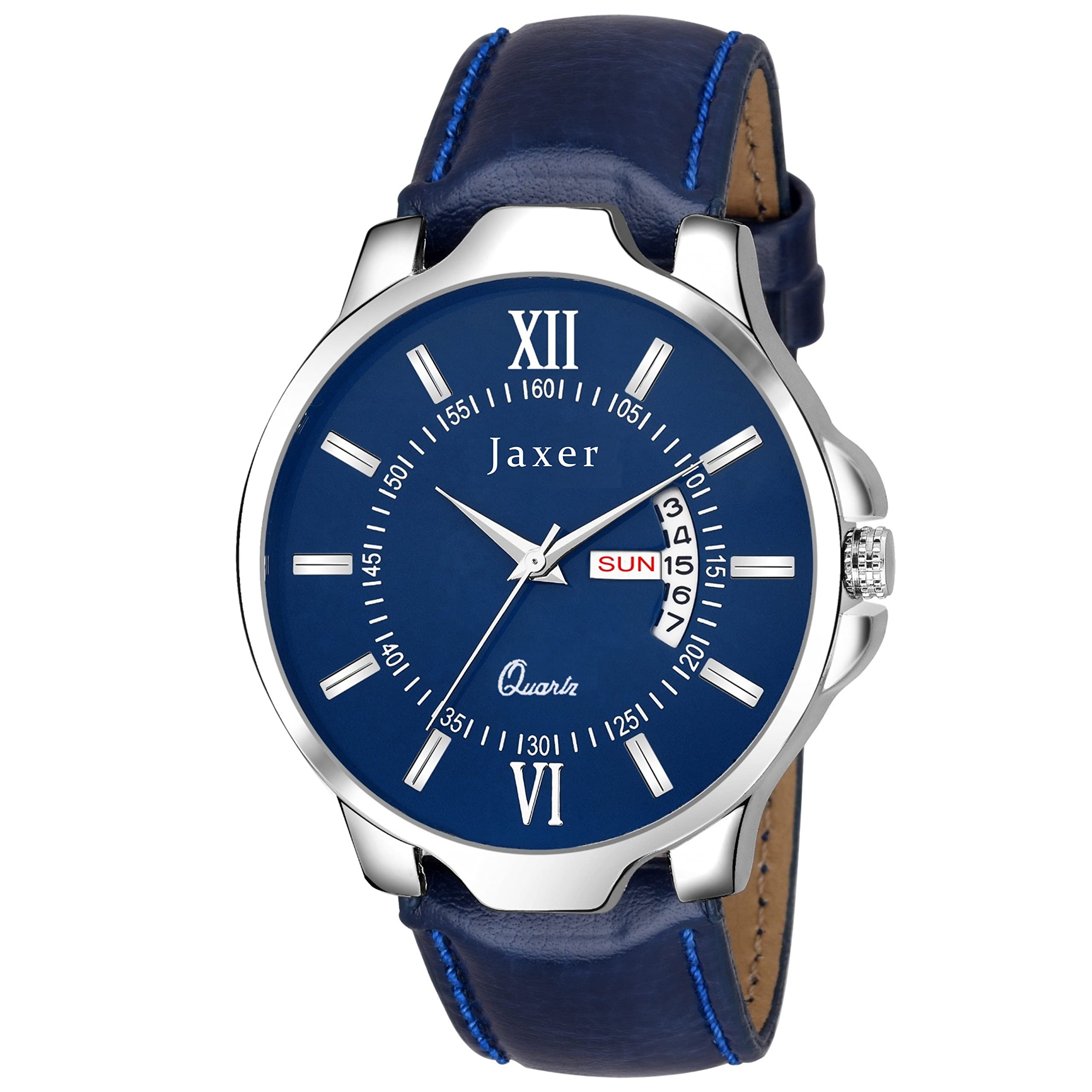 Jaxer Day & Date Feature Analogue Men Watch (Blue Dial Blue Colored Strap) (B0BSQRPPCY) Amazon Price History, Amazon Price Tracker
