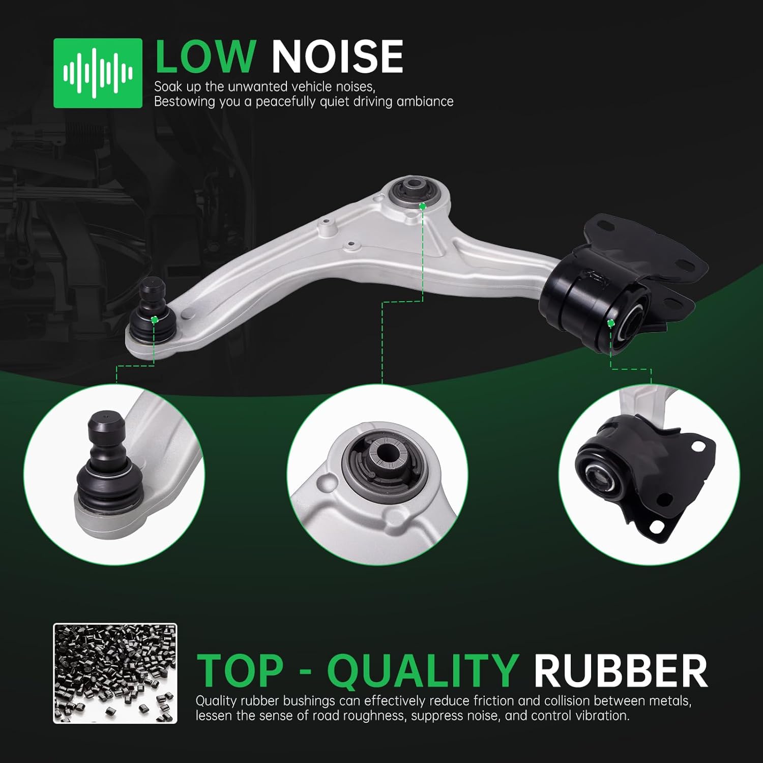 AUQDD 2Pc Suspension Front Lower Control Arm and Ball Joint Assembly Compatible With 2013-2020 Fo-rd Fusion, Li-ncoln MKZ (Replace # K623000 K623001 DG9Z3078A DG9Z3079A MS401184 MS401185)