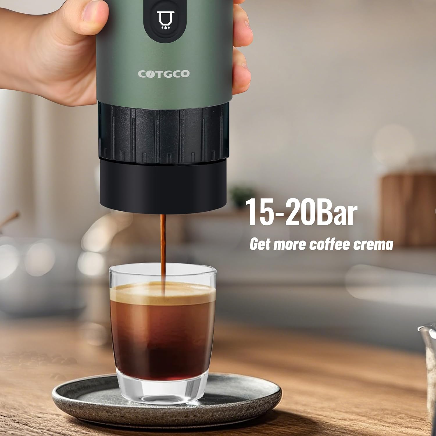 COTGCO Portable Espresso Machine Travel: 12v Electric Mini Coffee Maker with Battery - 8 Cups Expresso for One Charge - Compatible for NS Capsule - for Car Hiking Camping 7 7172XH9Q0uL. AC SL1500