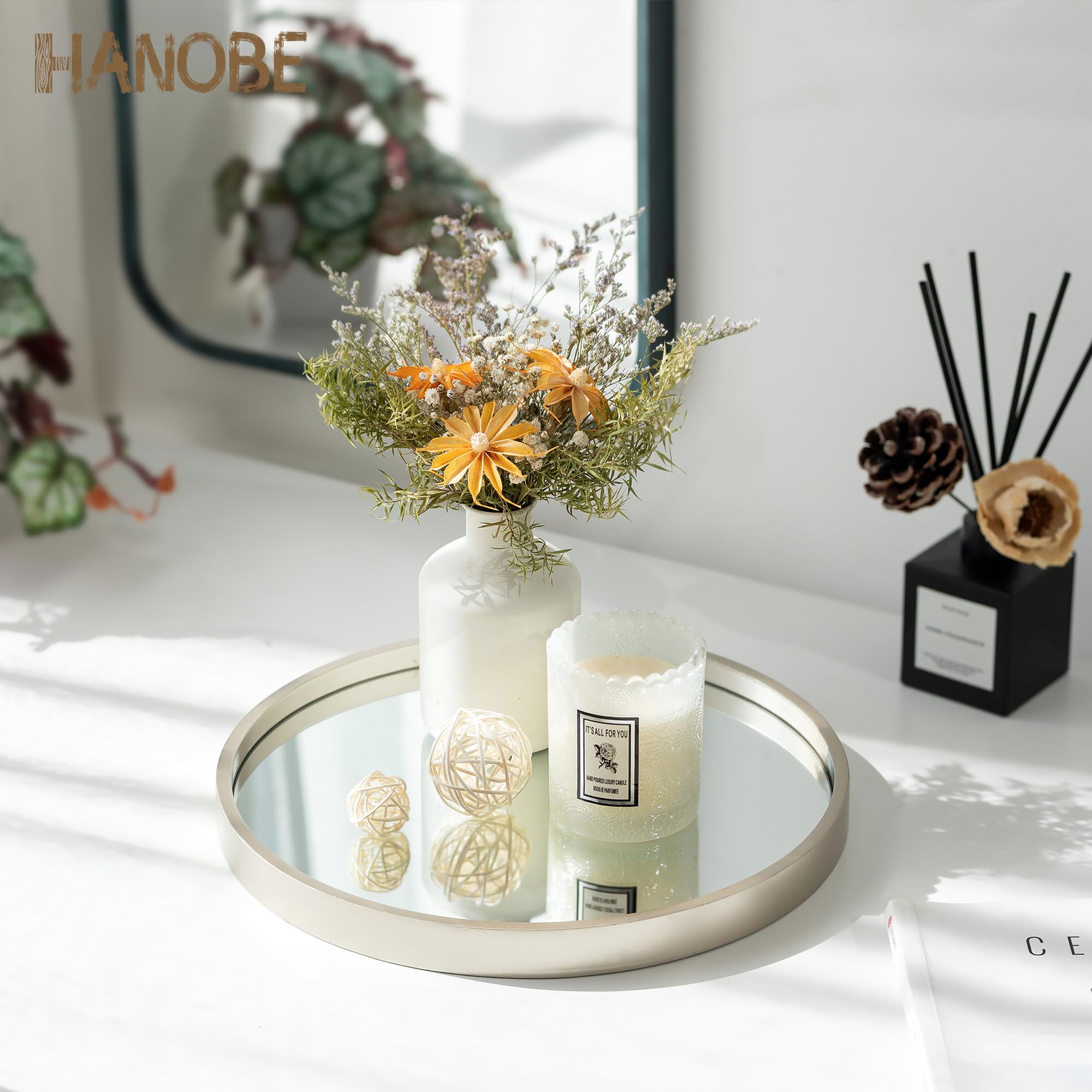 Vassoio creativo in acrilico moderno vassoio decorativo per gioielli, profumo, trucco, organizer quadrato trasparente per bagno, vanità, servire, tavolino da caffè, soggiorno (blu