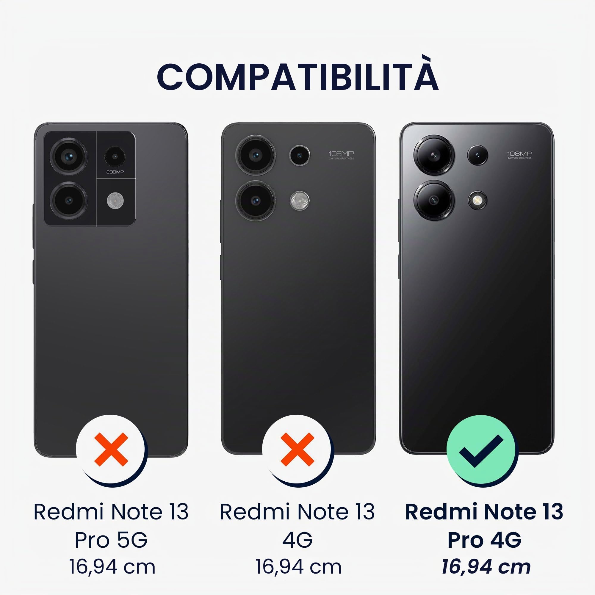Custodia Kwmobile In Silicone TPU Per Xiaomi Redmi Note 13 Pro+ 5G - Colore Petrolio Opaco - 4
