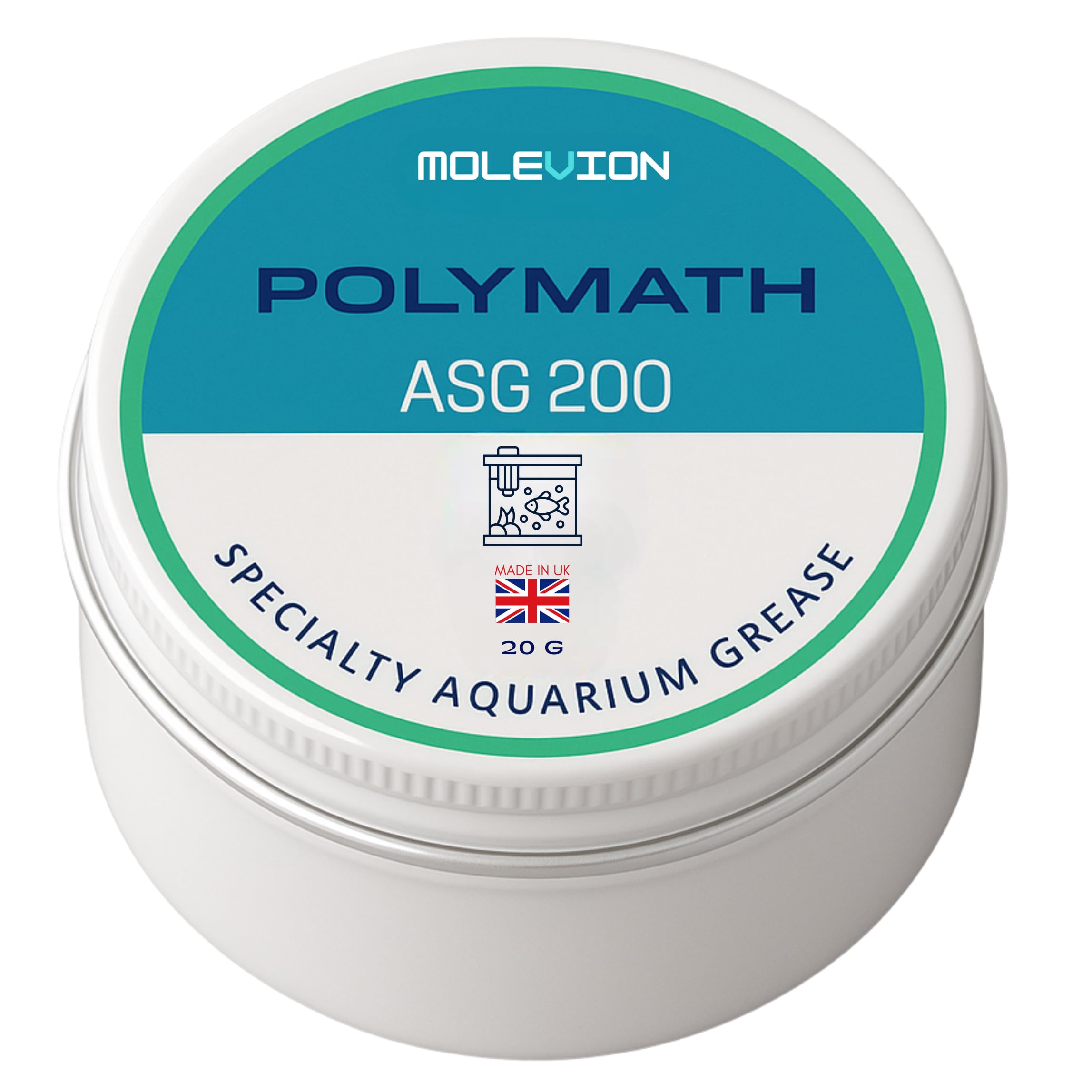 Molevion Polymath Specialty Aquarium Grease 20g, Fish-Safe Lubricant for Aquarium & Pond Equipment, O-Rings, Seals