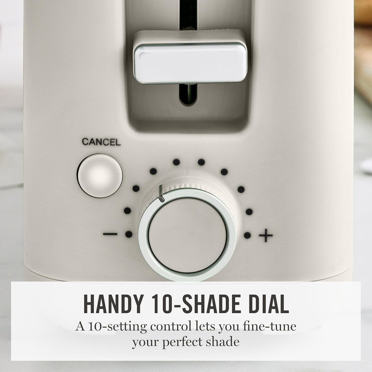 Martha Stewart 2 Slice Long Slot Toaster, Extra Wide for Sourdough & Bagels, 10 Setting Shade Control, Removable Crumb Tray, Self-Centering Design, Defrost/Reheat, Cancel, Slim Space-Saving, Linen