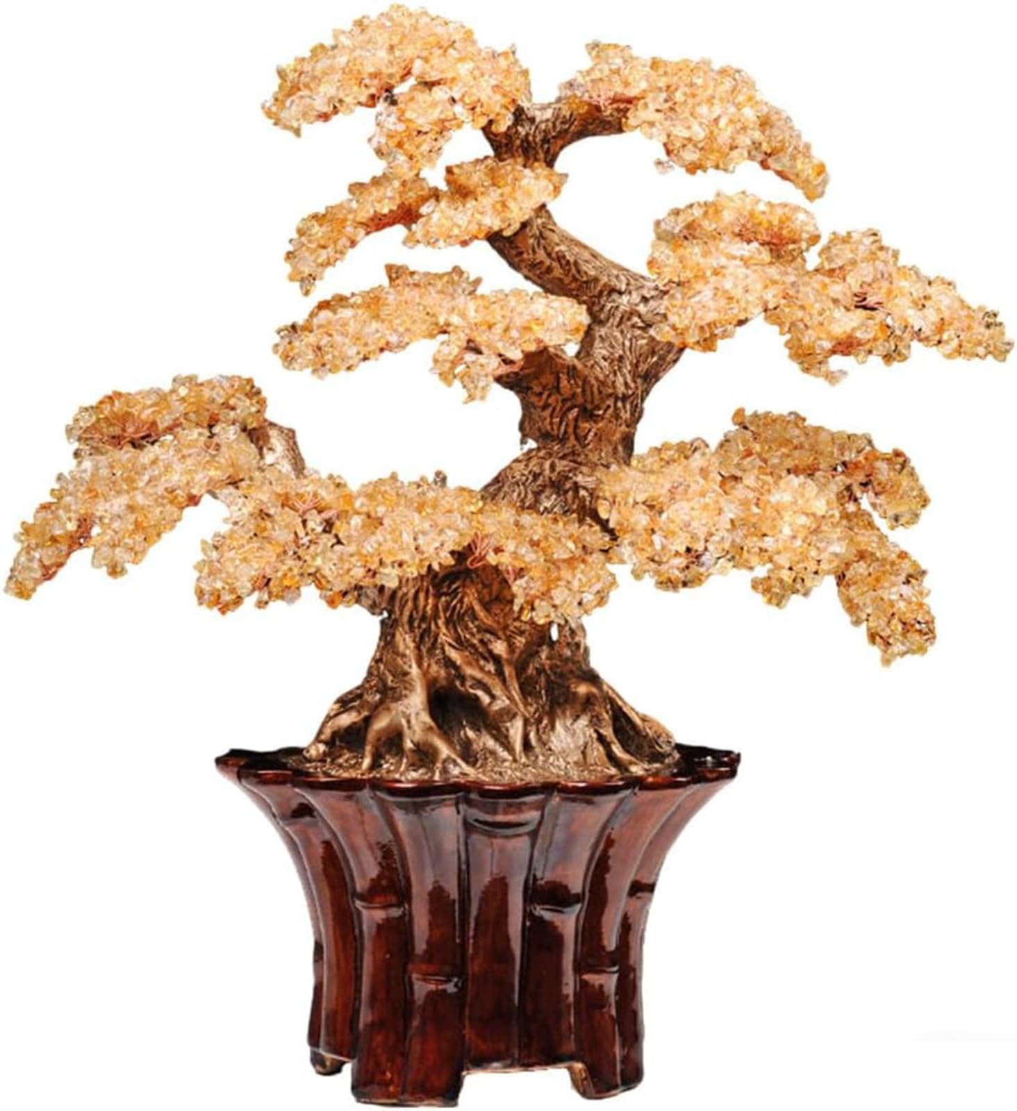 Natural Reiki Crystal Tree,Handmade Gemstone Healing Crystals Chakra Tree