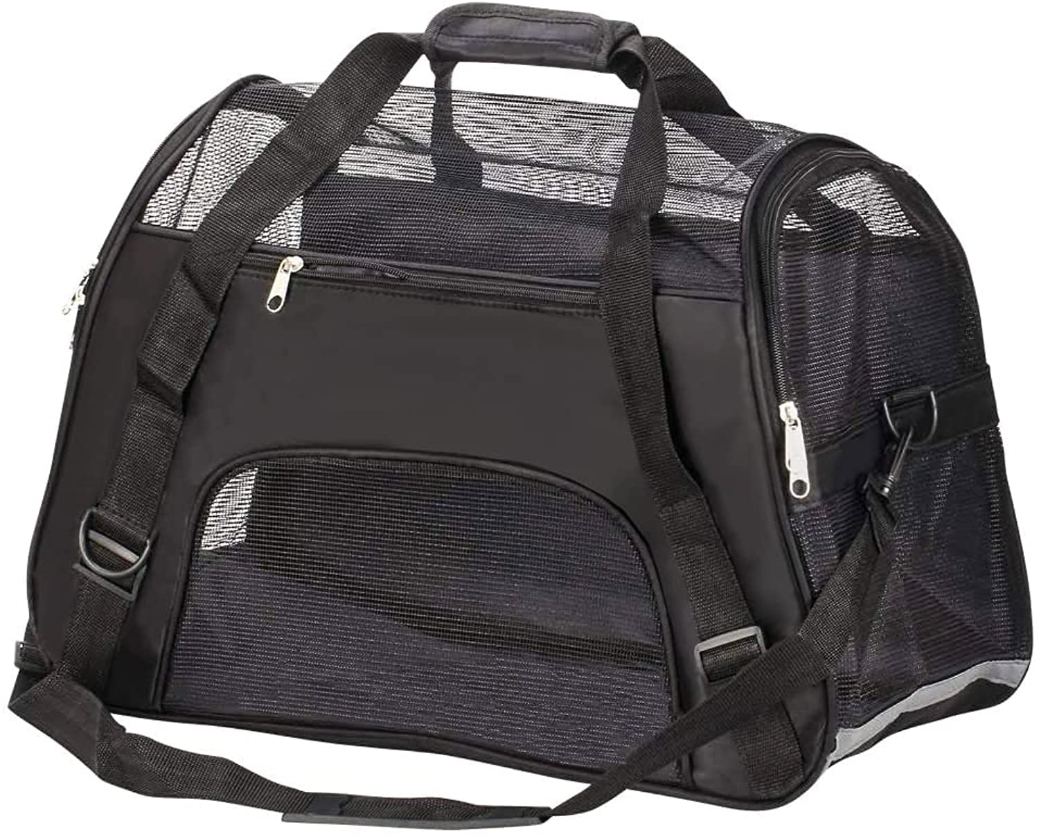 Moonmen Pet Travel Carriers for Cats and Dogs, Soft Sided Portable Dogs Cats Bags Dog Carrier, Zipper Lock Collapsible Cat Carrier Puppy Kittens Rabbits Hamster Bag, Airline Approved Underseat