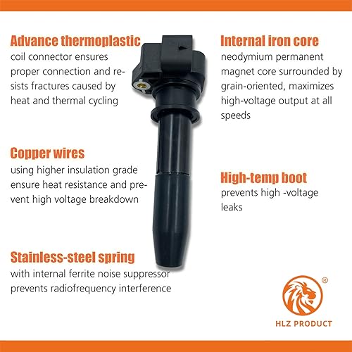 Miniatura 4 de Bobina de encendido compatible con Buick Lucerne Cadillac DeVille SRX Seville XLR STS DTS Pontiac Bonneville 4.6 V8 diseño original con conector