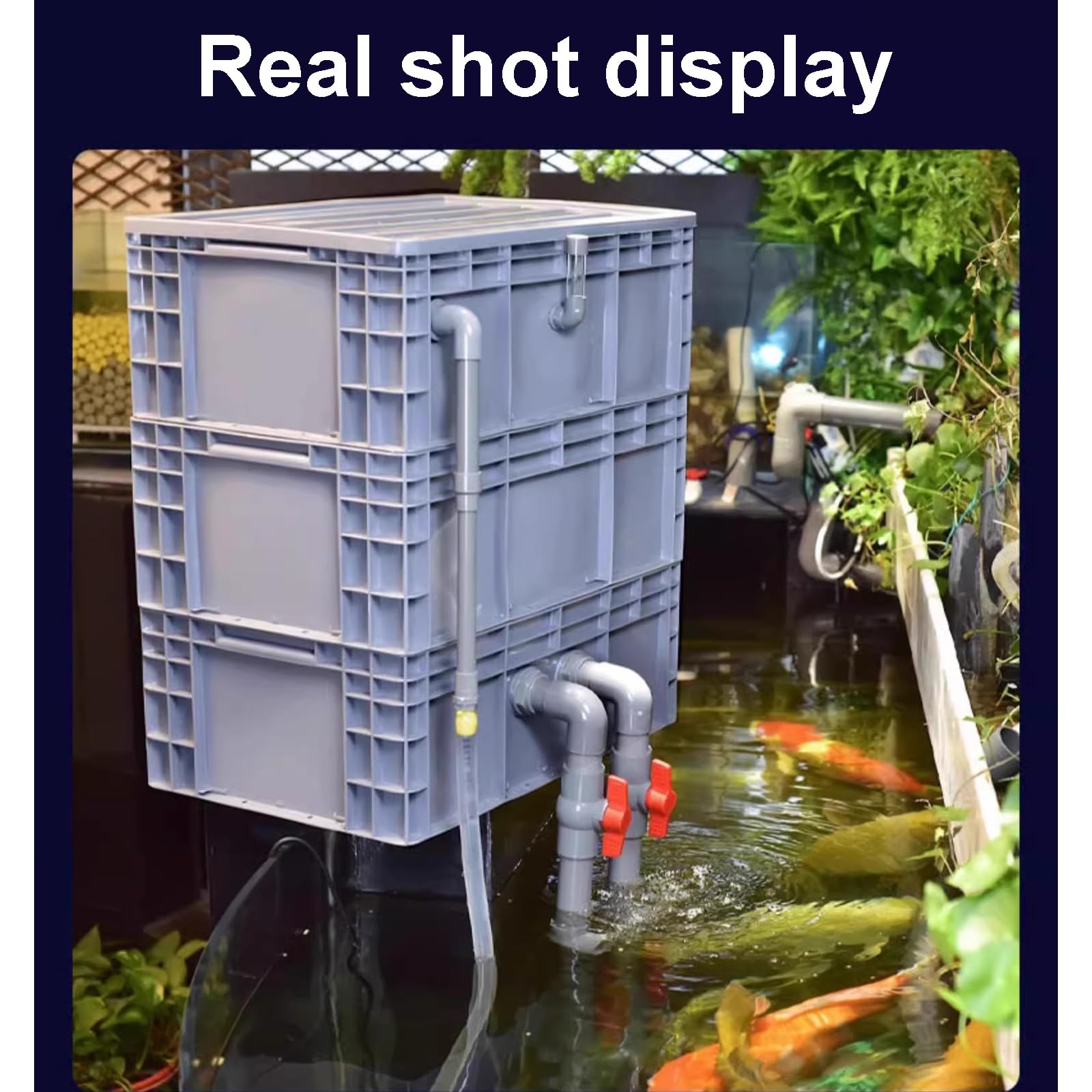 Filtro per Acquario, Grande Scatola Filtro Esterna per Acquario - Circolazione efficiente dell'Acqua per acquari e laghetti, Colore Grigio, Ideale per acquari d'Acqua Dolce e salata