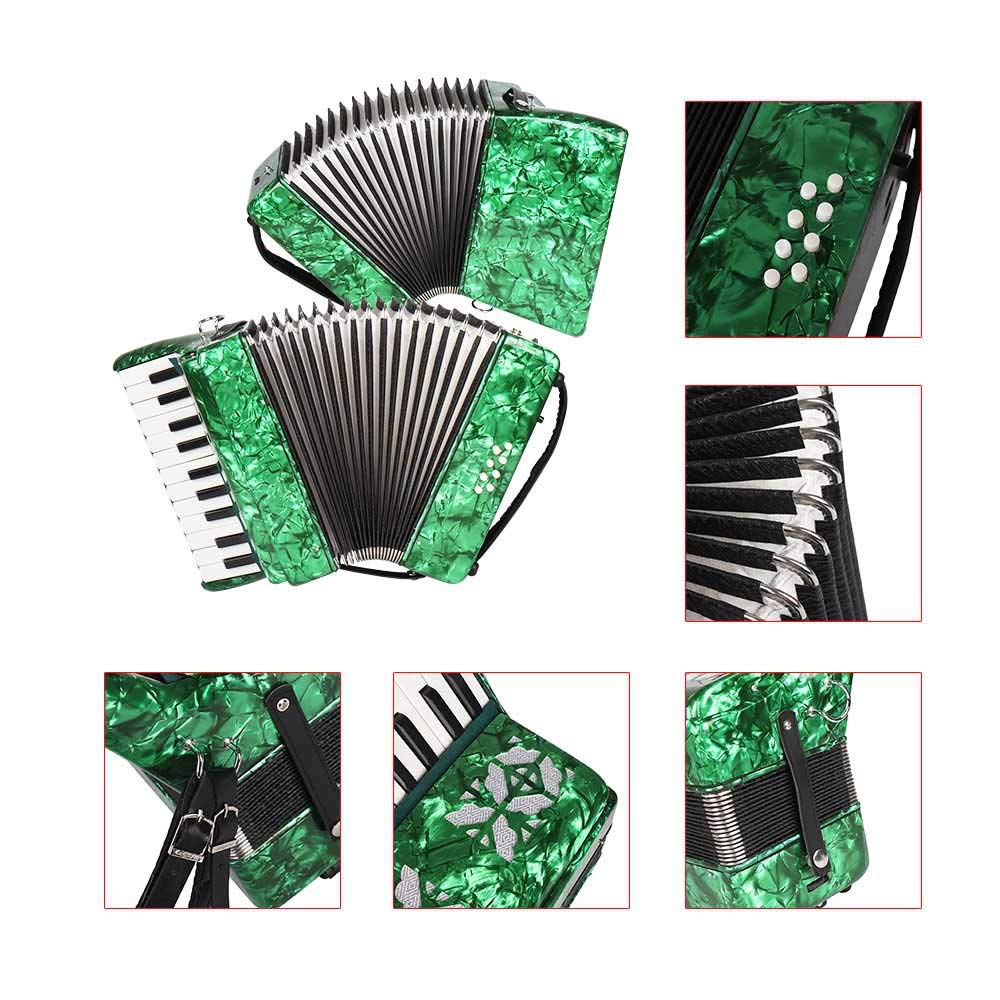 Fisarmonica 8 Bassi Per Principianti In ABS - 17 Tasti, Colorata Con Cinturino | Strumento Musicale Per Bambini E Studio - Foto 2