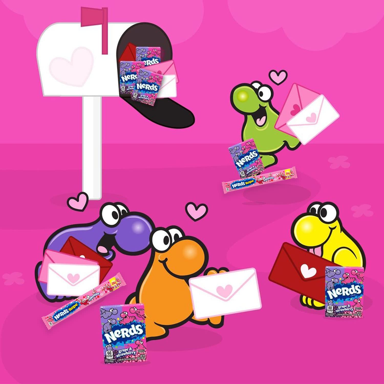 NERDS Rope Valentine Candy, Sweet And Sour Candy