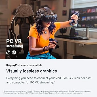 HTC VIVE Wired PC Streaming Kit for VIVE Focus Vision VR Headset - DisplayPort Mode Compatible