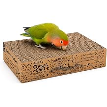 Agape Shreddable Bird Cardboard Platform, Natural Bird Chew Toy and Resting Perch for Small & Medium Parrots, Cage Mounted Paper Toys for Budgies, Lovebirds, Cockatiels & Conures, Supports Beak Health