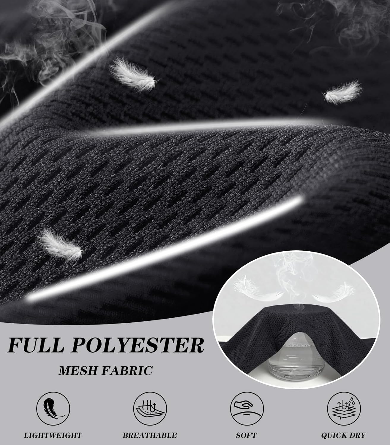 MAGNIVIT Men's Lightweight Sweatpants Loose Fit Open Bottom Mesh Athletic Pants with Zipper Pockets - Image 5