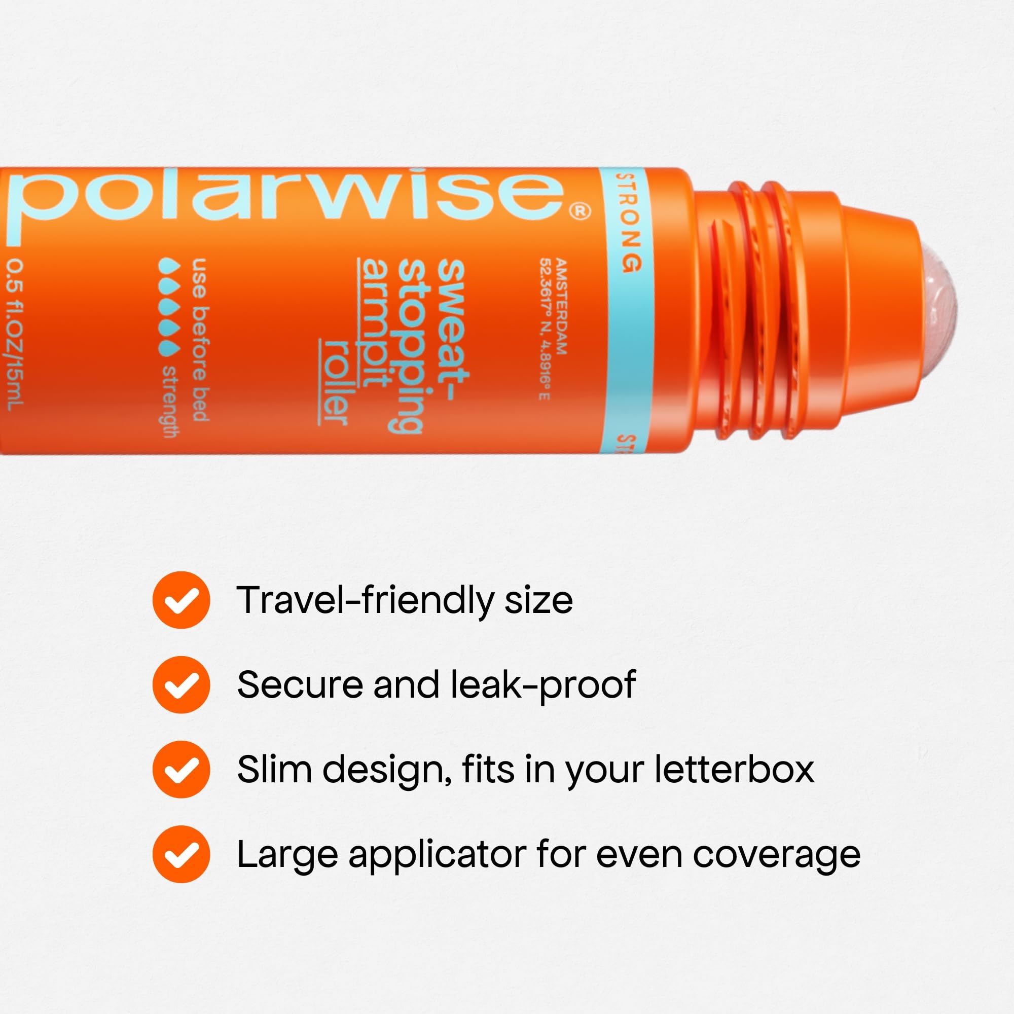 Polarwise Strong Roller Bundle – Rodillo antitranspirante antitranspirante contra la sudoración excesiva – Protección eficaz contra el sudor de las axilas – Más que un desodorante – 30 ml