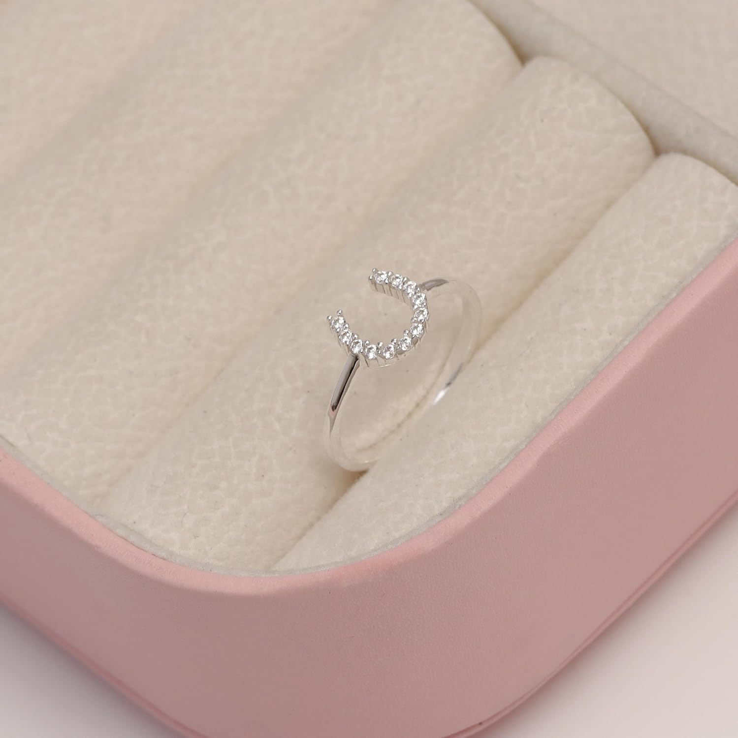 LeCalla 925 Sterling Silver Open Circle, Horseshoe & Tree of Love Designs Finger Ring | Minimalist Wedding Ring Jewelry | Lucky Charm Designs Rings with Cubic Zirconia | Women's Silver Rings