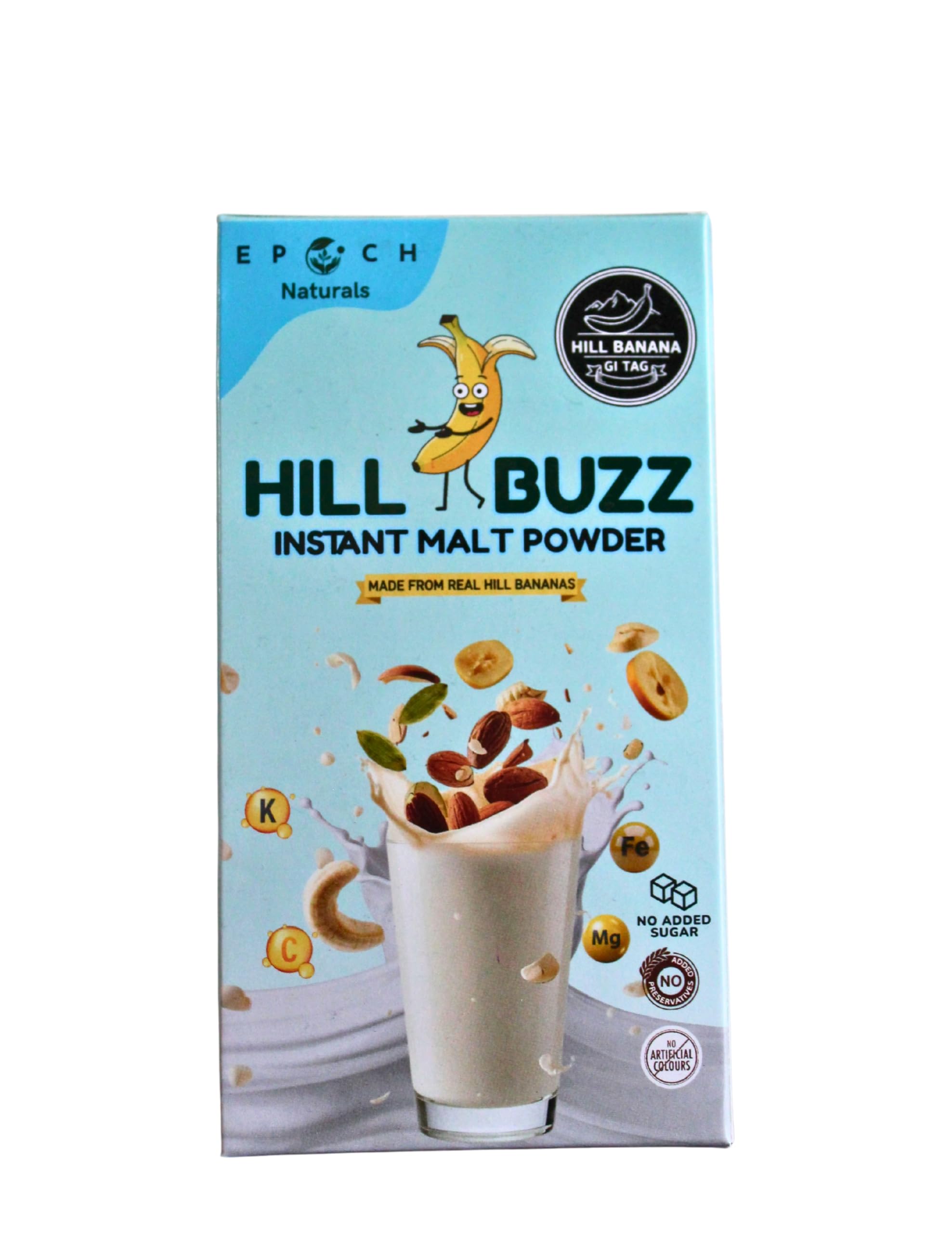 Hill Banana Malt Powder, Natural Nutrition Drink Mix, No Added Sugar, No Preservatives, High Potassium, Vitamin C & Fibre, Kids & Family Growth & Energy Booster, Easy to Digest, EPOCH Naturals – 100g-image-20