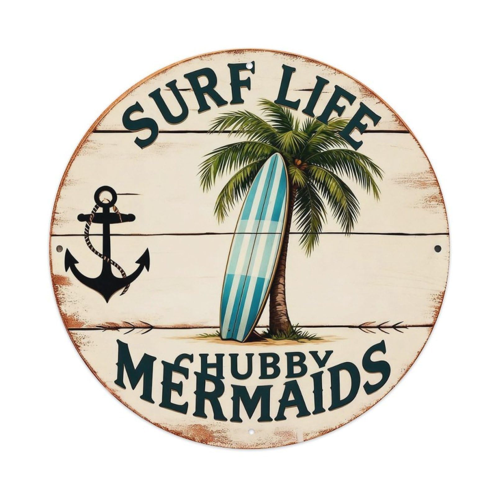 Surf Life Sign Metal Tin Sign Plaque
