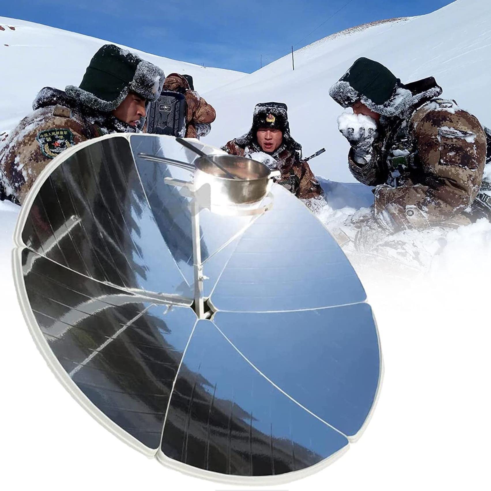Cuisinière solaire parabolique polyvalente pour bouillir et mijoter