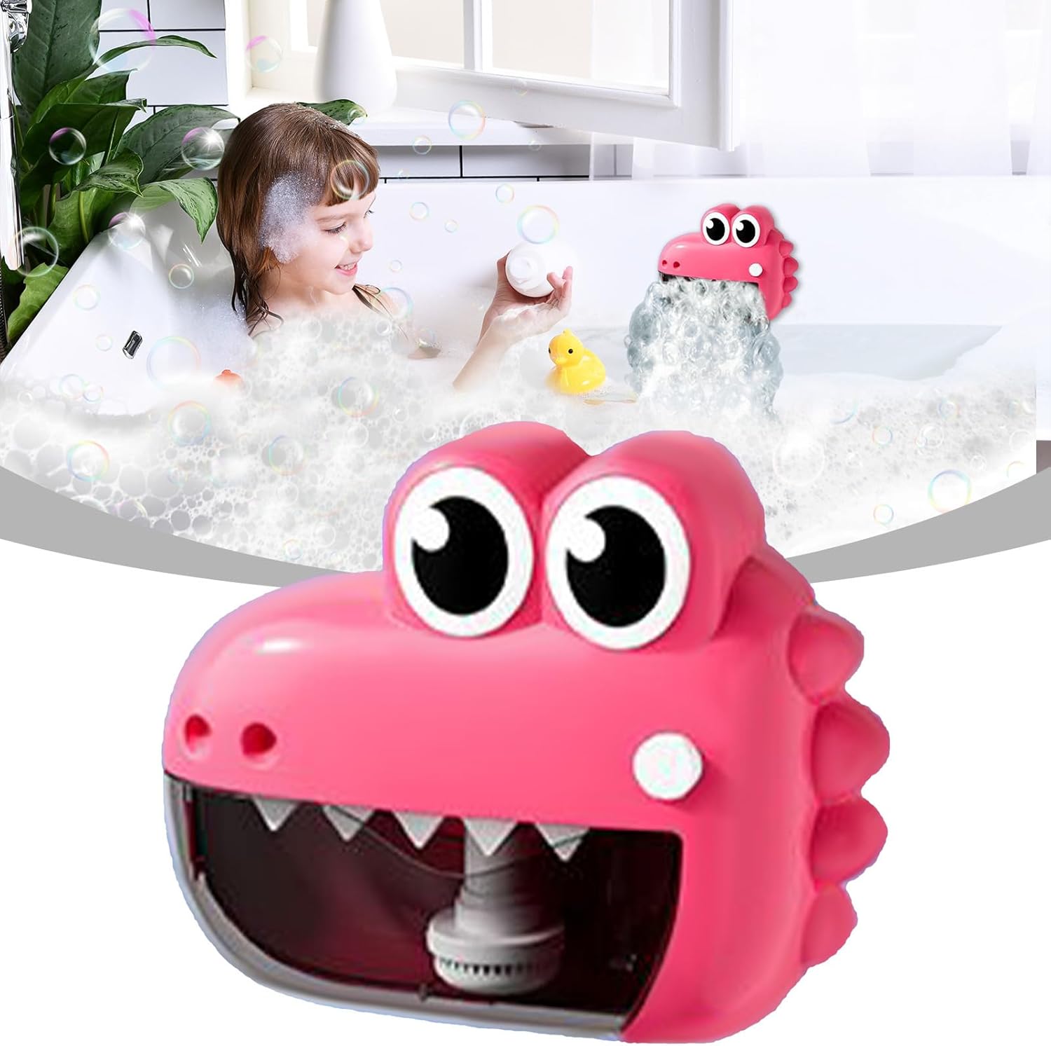 Bubble Bath Machine - Cute Frog & Bath Toys | Baby Battle Bubble Maker, Shower Toys, Bath Fun, Birthday Gift, Padding