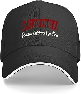 Fluffy Butt HUT' & 'Pampered Chickens Live Here 100% Polyester Sandwich Baseball Cap Hat