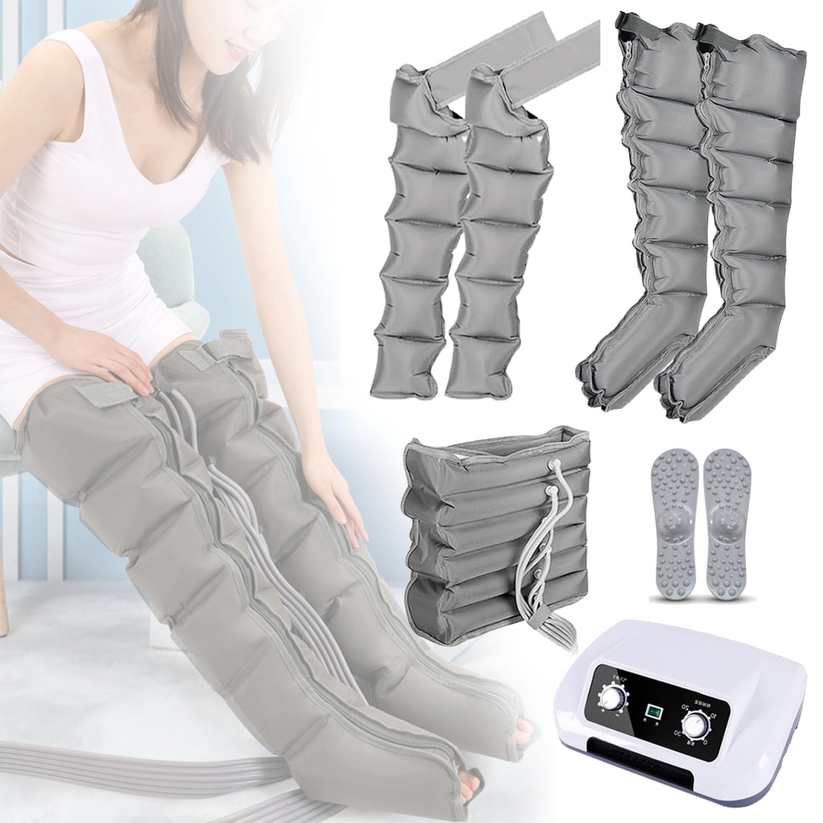 Pressoterapia Linfodrenaggio Professionale 6 Camere D'Aria, Macchinario Pressoterapia Gambe E Braccia Addome Glutei Per Casa, Presso Terapia Gambe Linfodrenante, Massaggio Linfodrenante