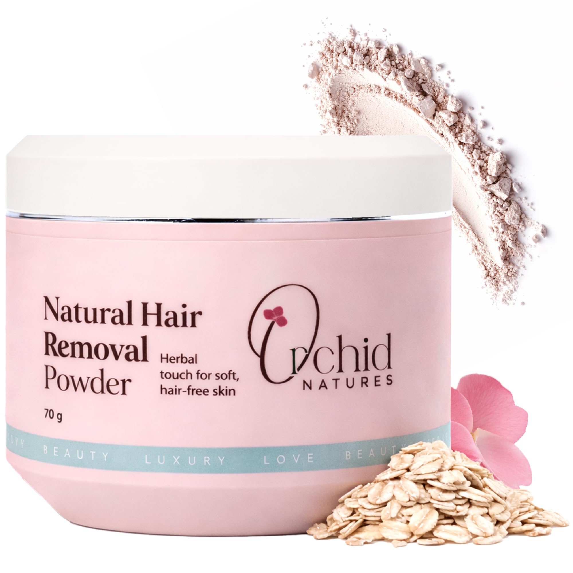 Orchid Natures Wax Powder For Hair Removal For Women, Herbal Hair Removal Powder With Neem & Rose, Painless Herbal Wax Powder For All SkinType Hands, Legs, Underarms Area -100 Gm-image-5
