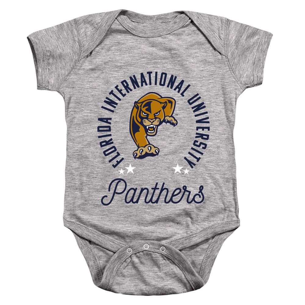 Florida International University FIU Panthers Official Panthers Unisex Infant Snap Suit for Baby,Athletic Heather, 6 Months