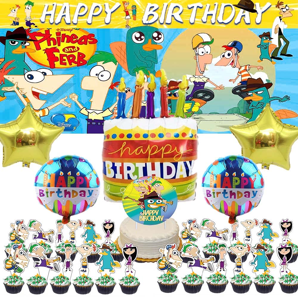 Buy Phineas and Ferb Party Supplies Birthday Party Banner Decorations ...